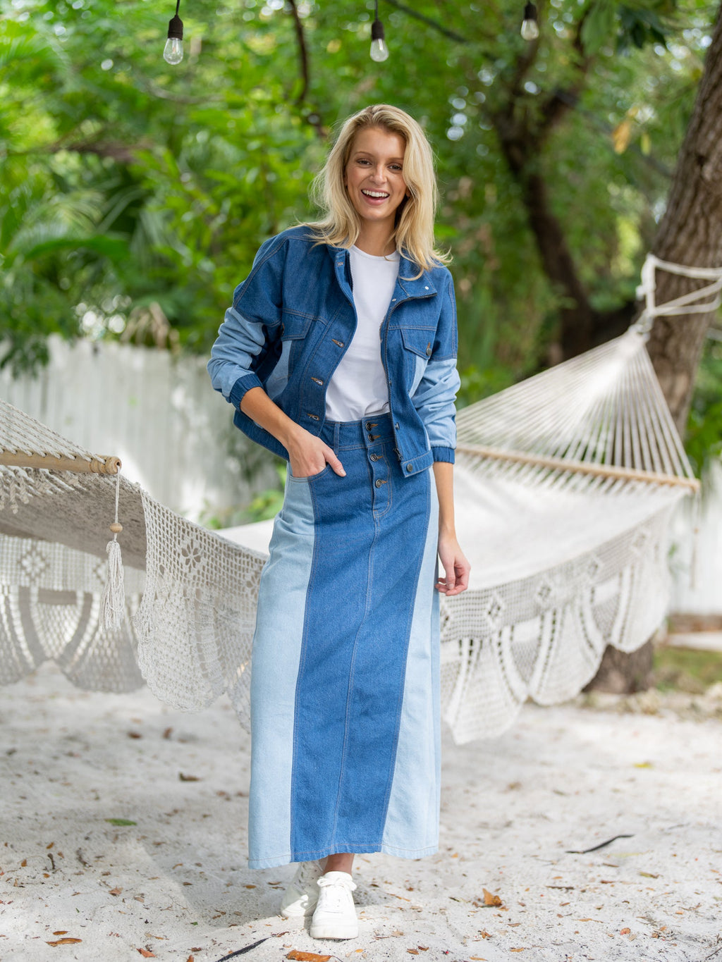 profile-nyc LONG DENIM A SKIRT — construction detail