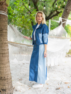 profile-nyc LONG DENIM A SKIRT