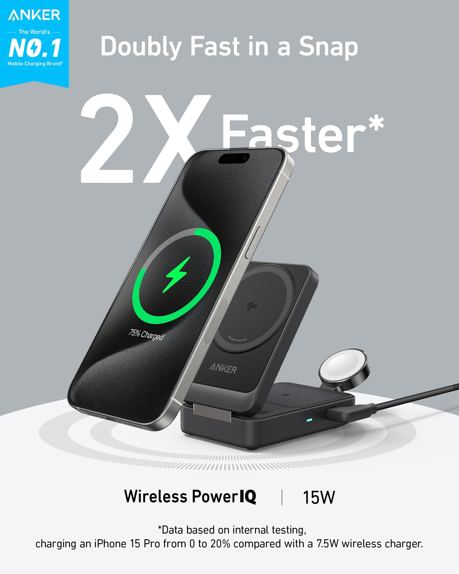 Anker MagGo Wireless Charging Station (Foldable 3-in-1), view 8