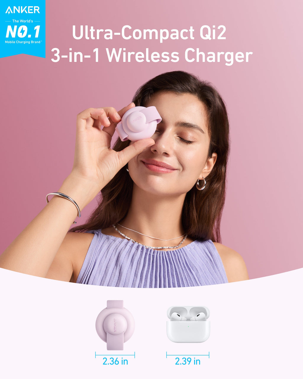 Anker MagGo Wireless Charging Station (3-in-1, Foldable Pad), view 17