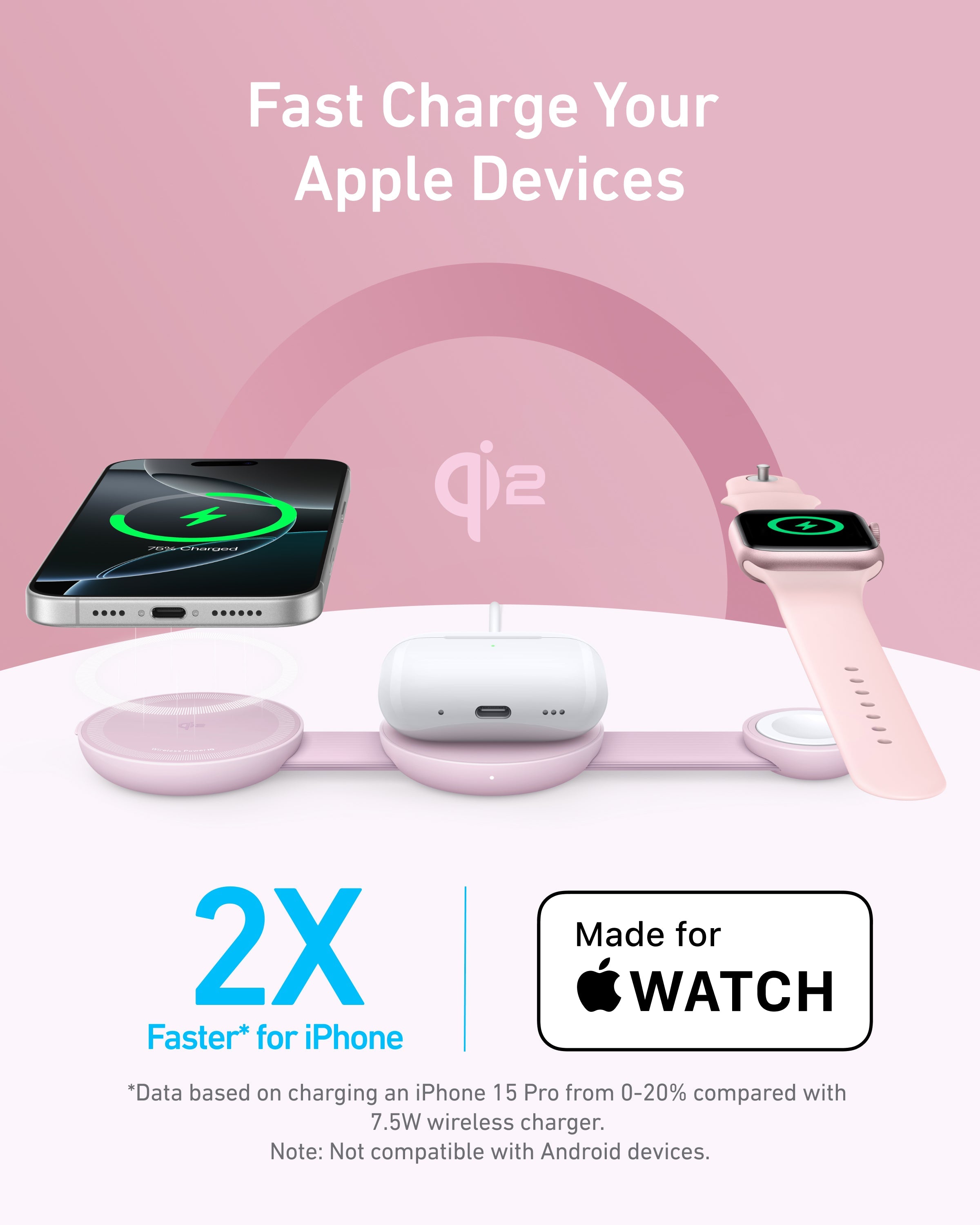 Anker MagGo Wireless Charging Station (3-in-1, Foldable Pad), view 18