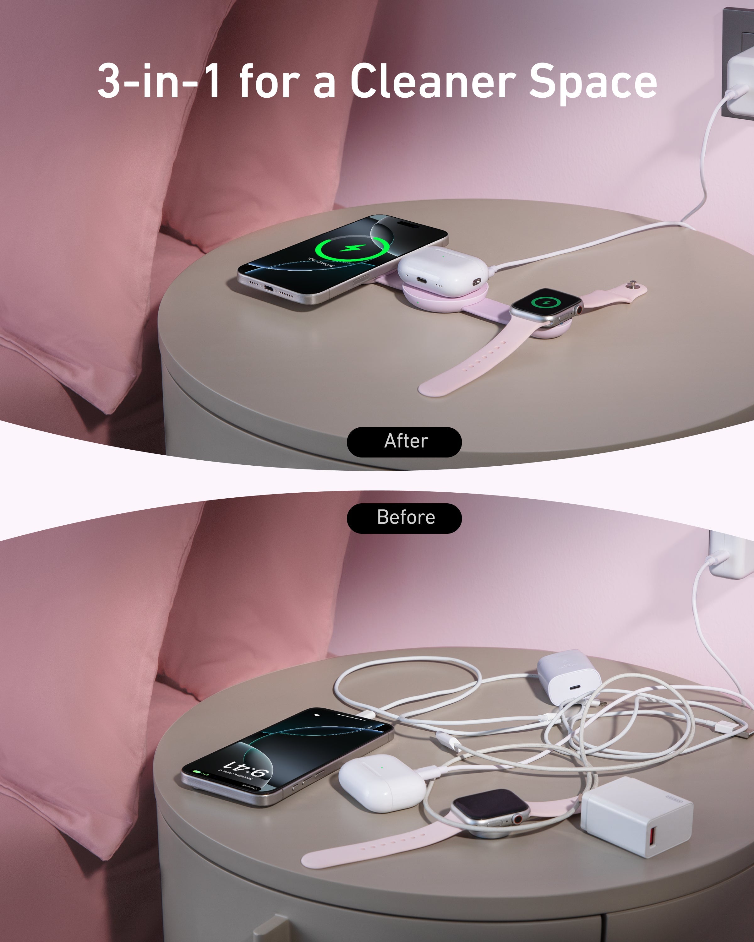 Anker MagGo Wireless Charging Station (3-in-1, Foldable Pad), view 20