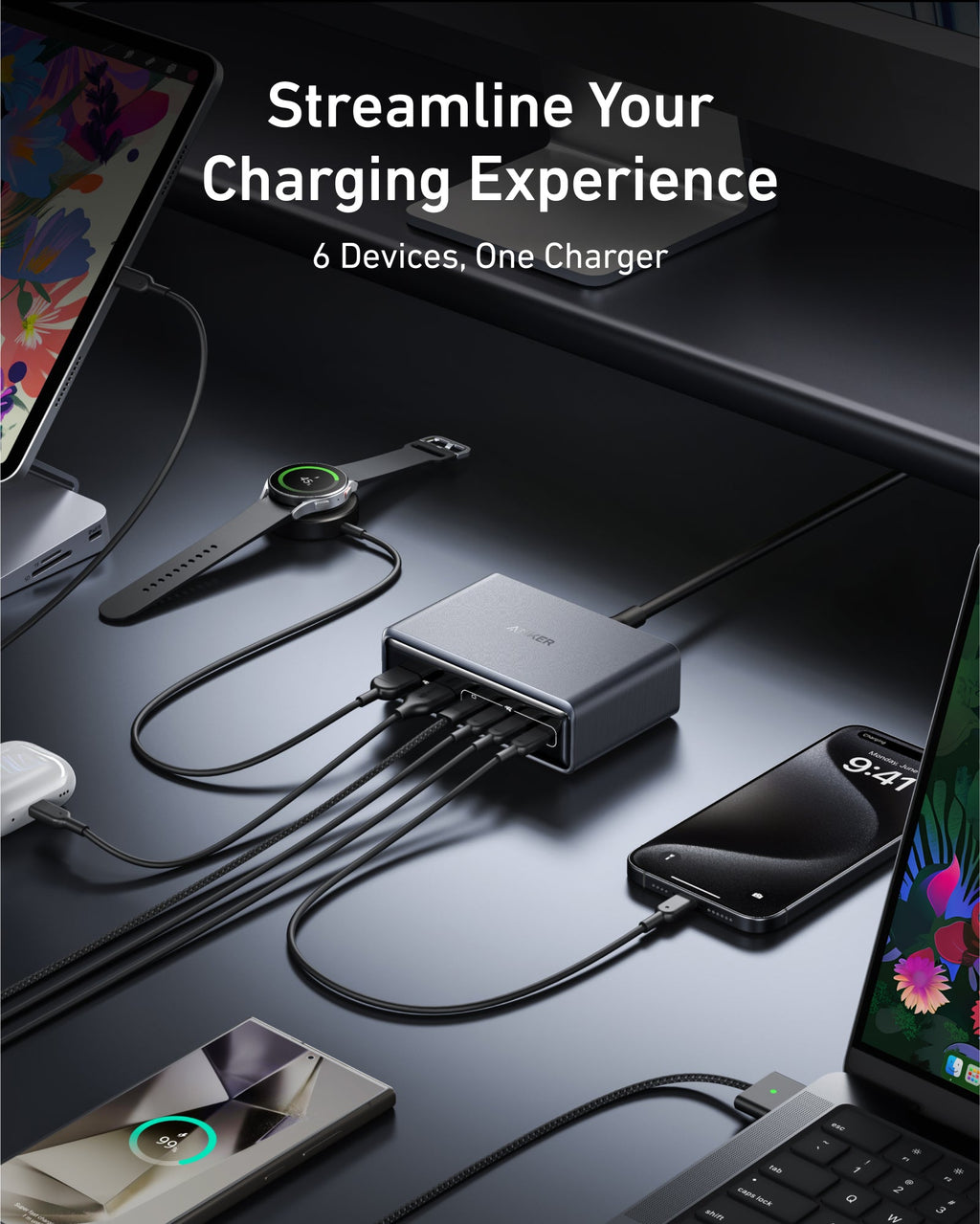 Anker Prime Charger (200W, 6 Ports, GaN), view 4