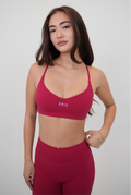 KIMITH BRAND I Live in Luxury Red Sports Bra — main product shot
