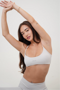 KIMITH BRAND My Time Is Divine Lime White Cross-Back Butter Soft Bra — main product shot