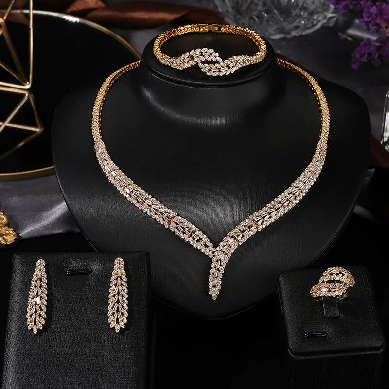 Envy NYC Envy NYC Breathtaking CZ Bridal Jewelry Set — detail shot 10