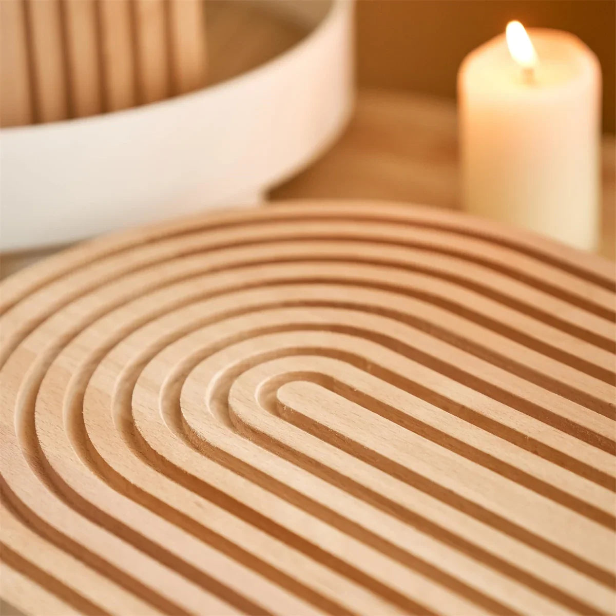 Perfecsy Wooden Wave Arch Shaped Cutting Board Boho Style Decorative Wooden Cutting Board Home Decor for Kitchen Dining Room 