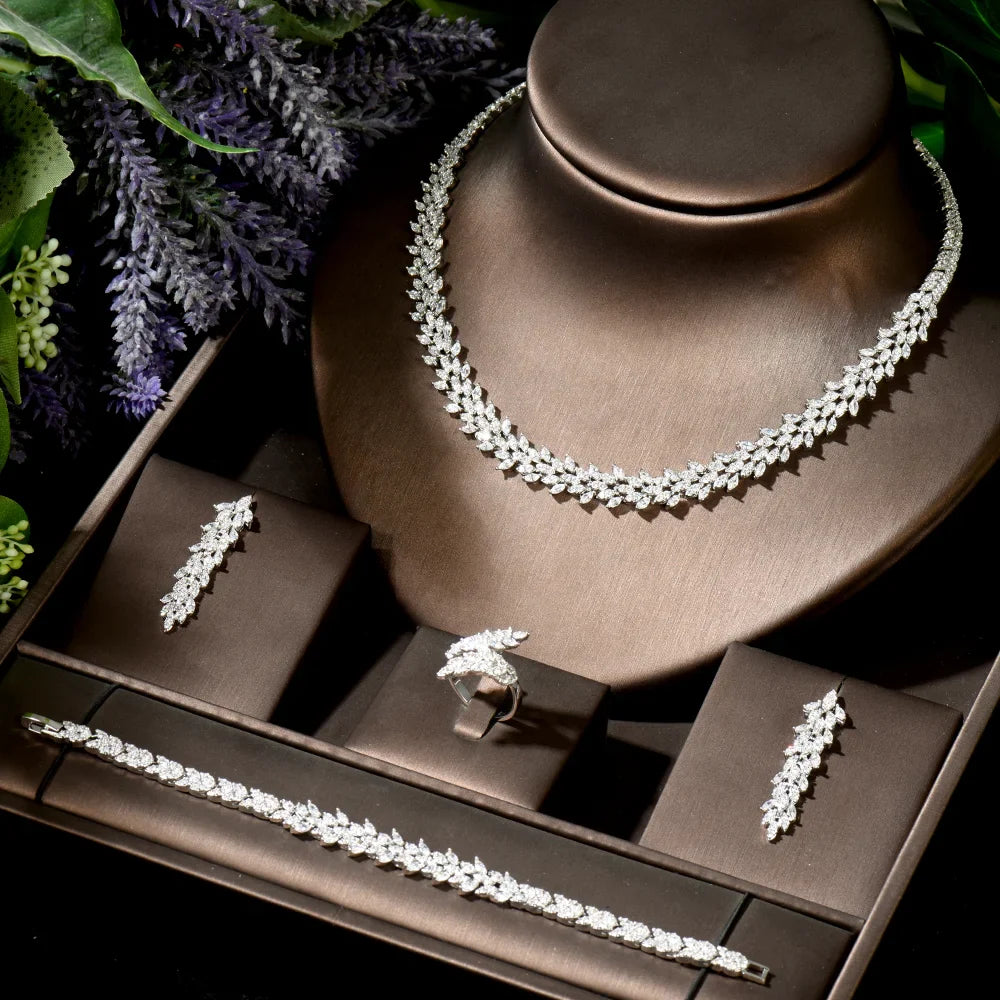 Envy NYC Breathtaking CZ Bridal Jewelry Set