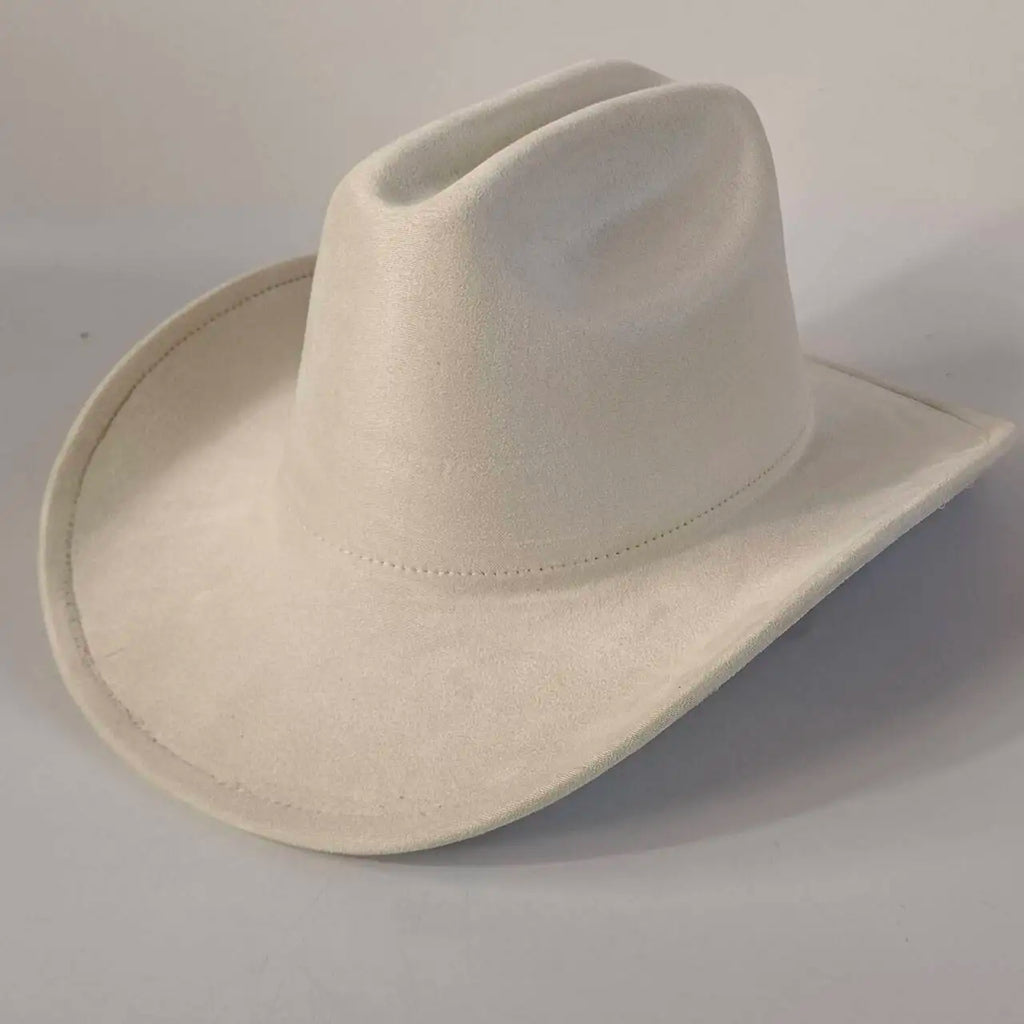 western Premium suede cowboy hat stylish men's and women's fedora Suede Panama hat perfect for outdoor festive activitieswestern