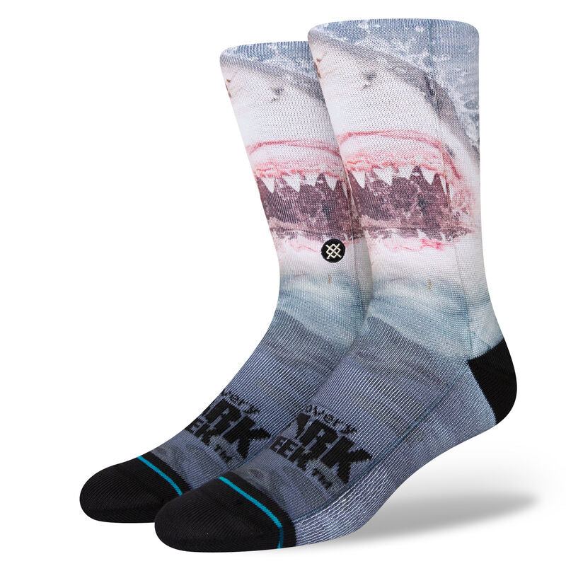 Stance Shark Week Pearly Whites Crew Socks - Blue by Skates USA
