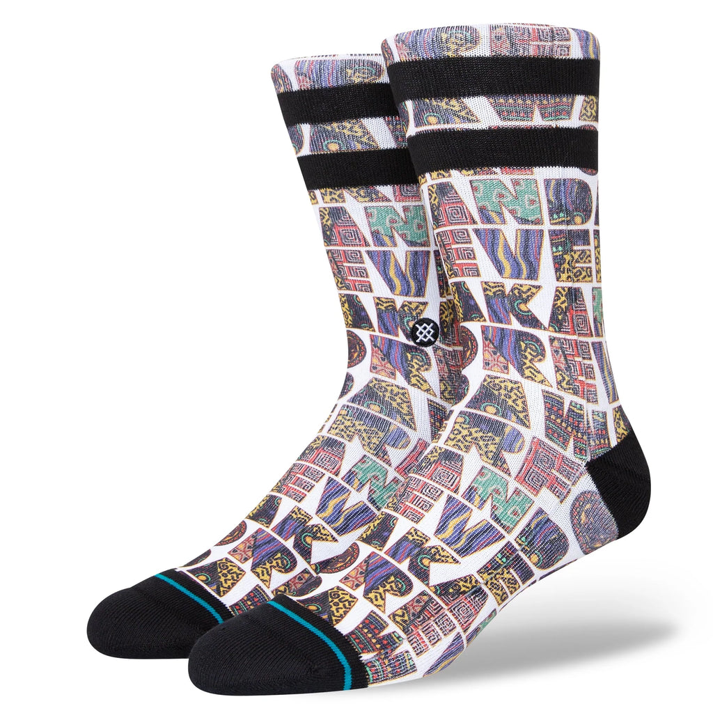 Stance Black Panther Wakanda Forever Crew Socks - White by Skates USA