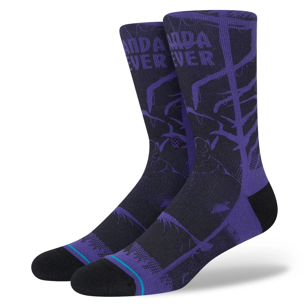 Stance Black Panther Yibambe Kids Crew Socks - Purple by Skates USA