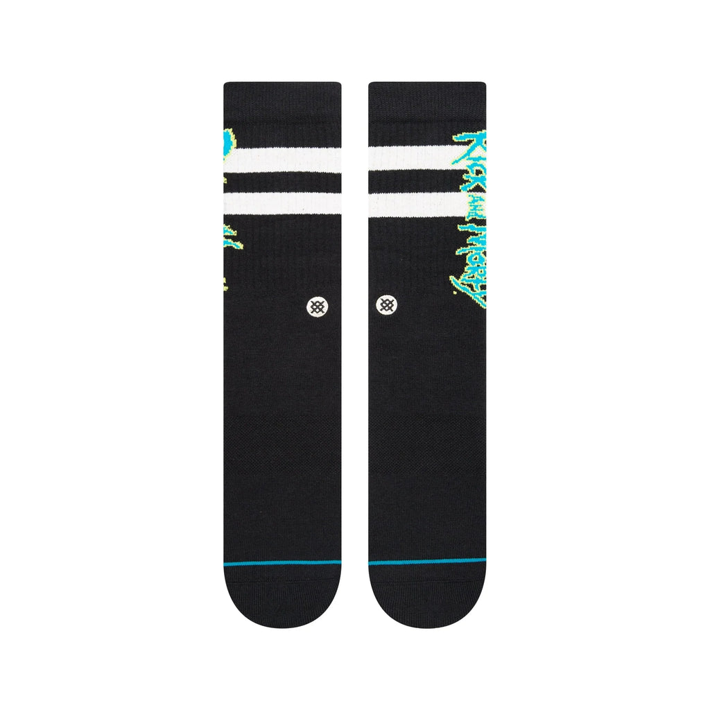 Stance Rick And Morty Crew Socks - Black, detail view