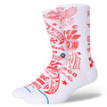 Stance Hot Wheels Crew Socks - White by Skates USA