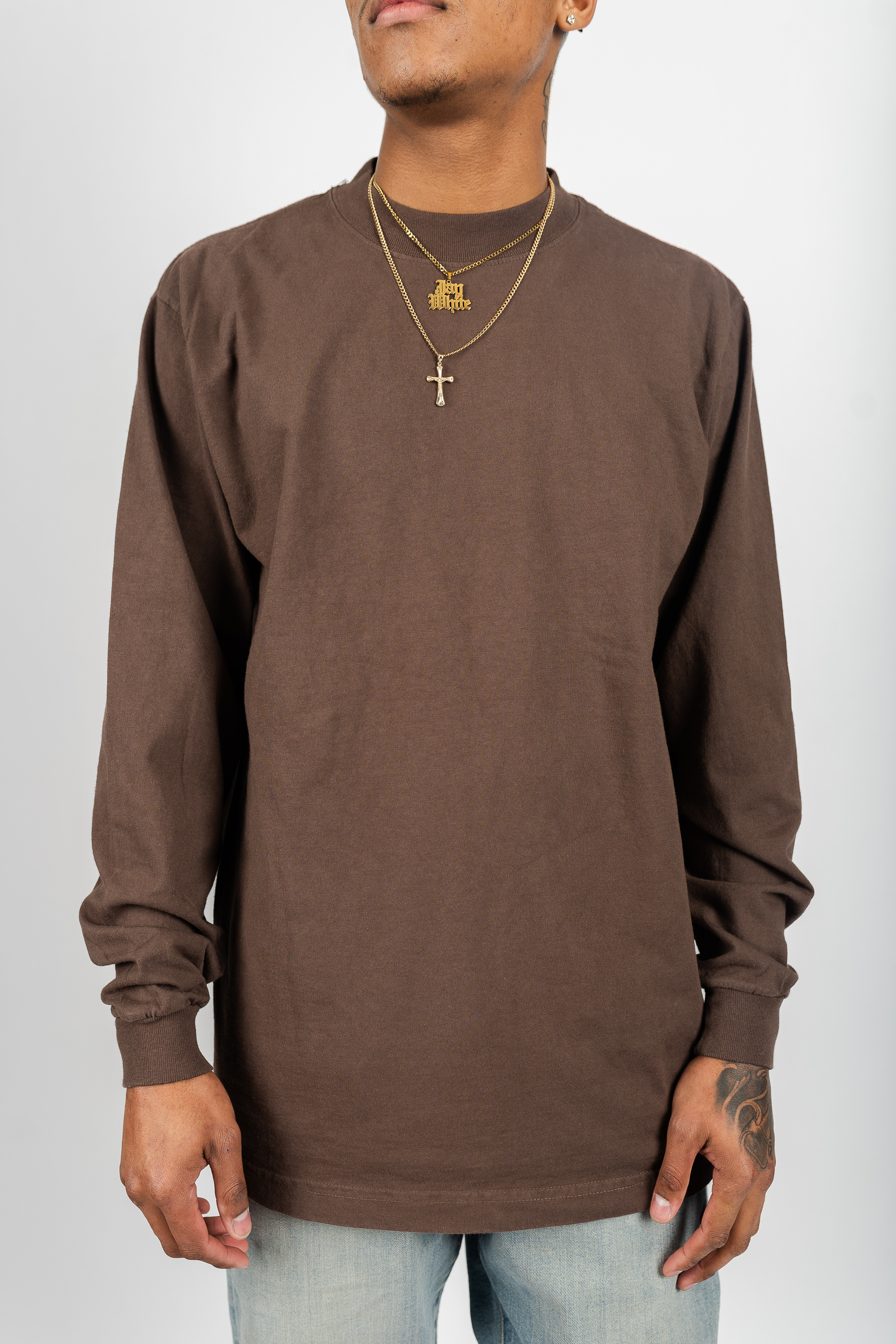 Superline Long Sleeve Garment Dye Max Heavyweight Shirt — detail shot 14