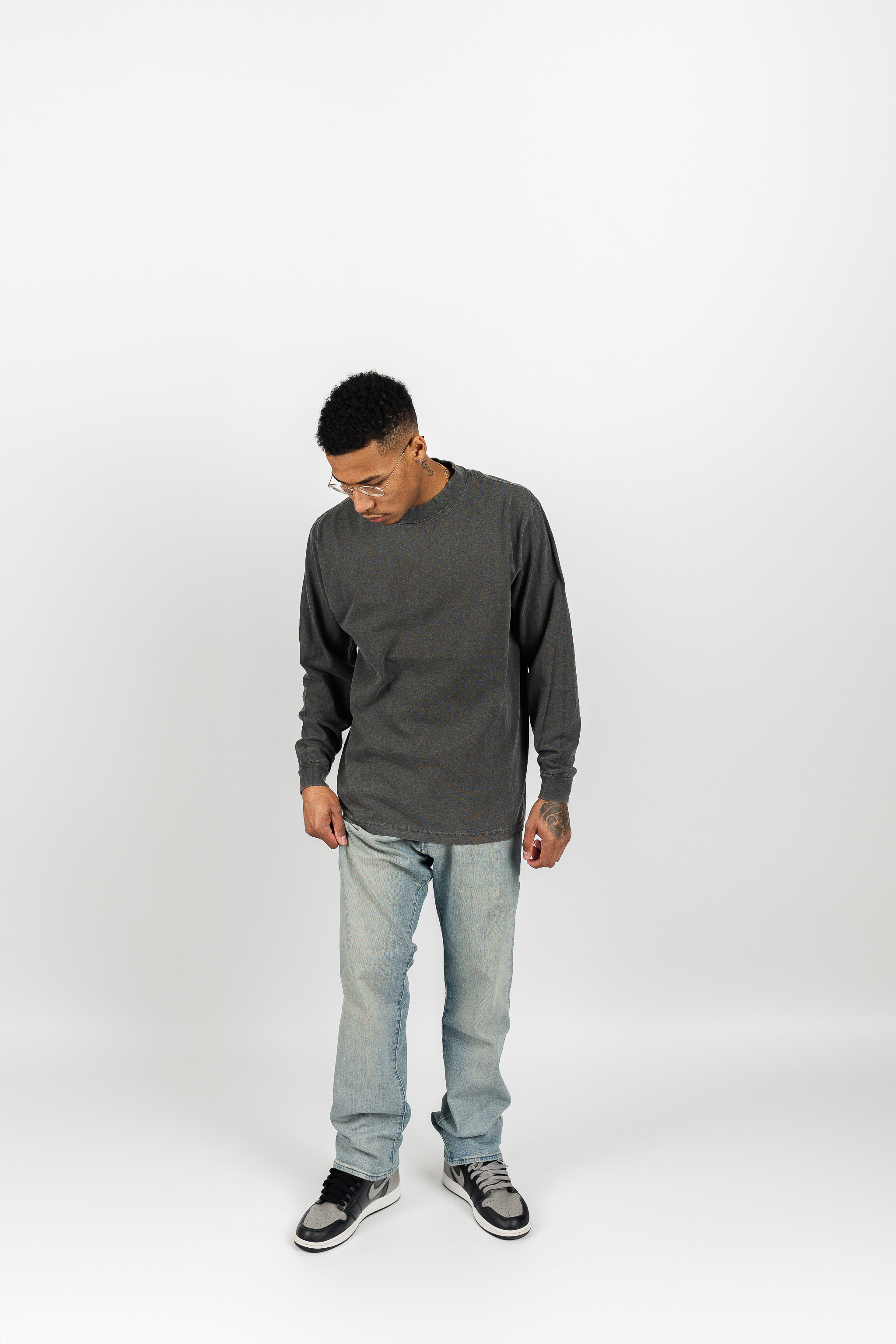 Superline Long Sleeve Garment Dye Max Heavyweight Shirt — detail shot 7