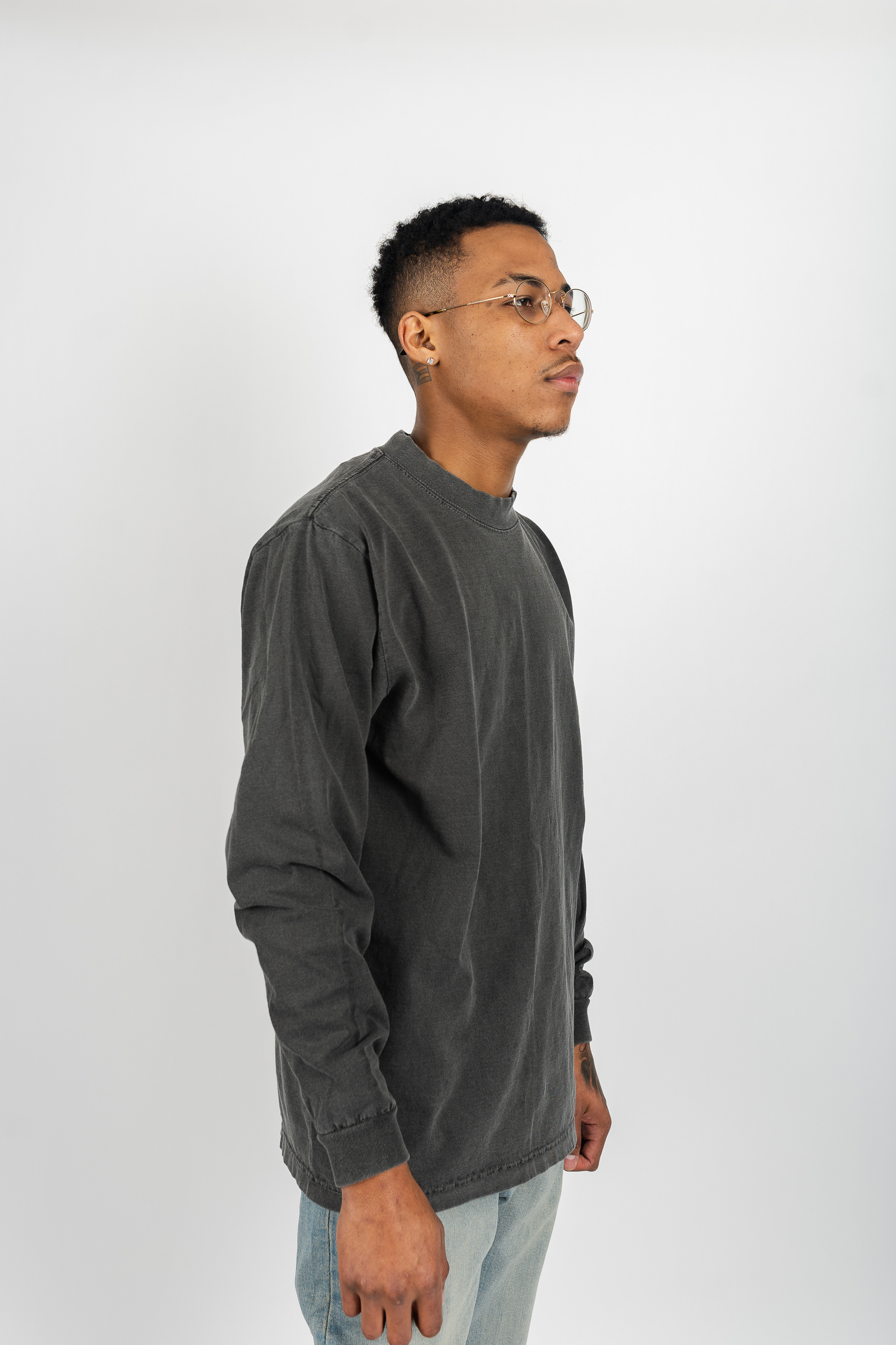 Superline Long Sleeve Garment Dye Max Heavyweight Shirt — detail shot 6