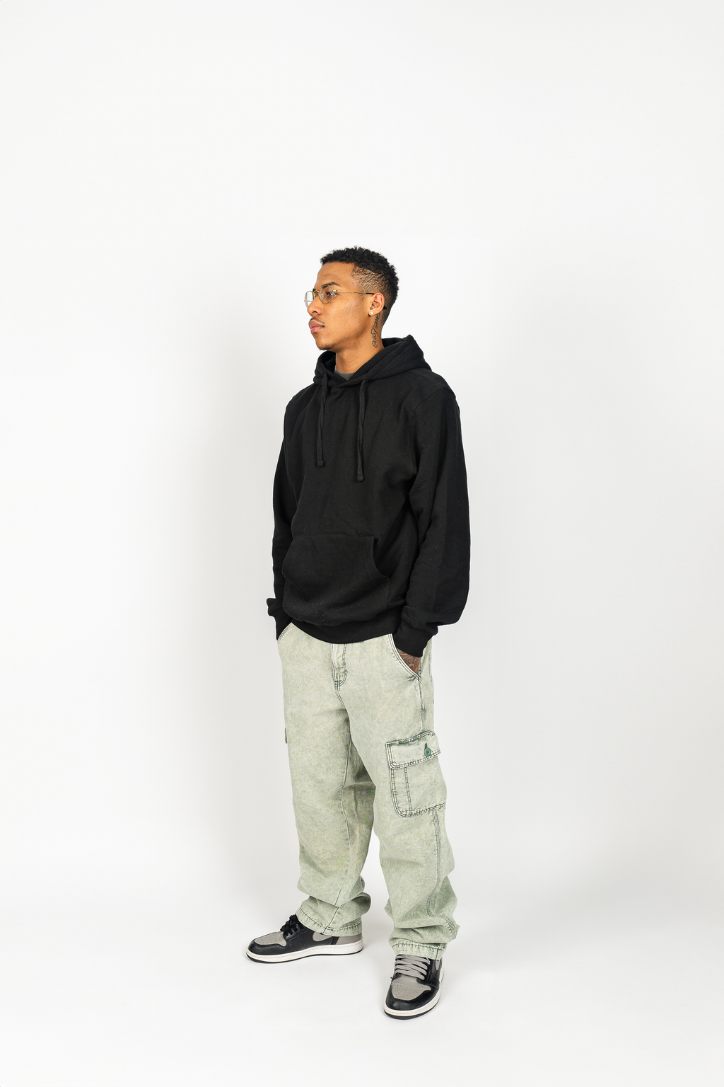 Superline Fleece Hoodie — Superline branding close-up