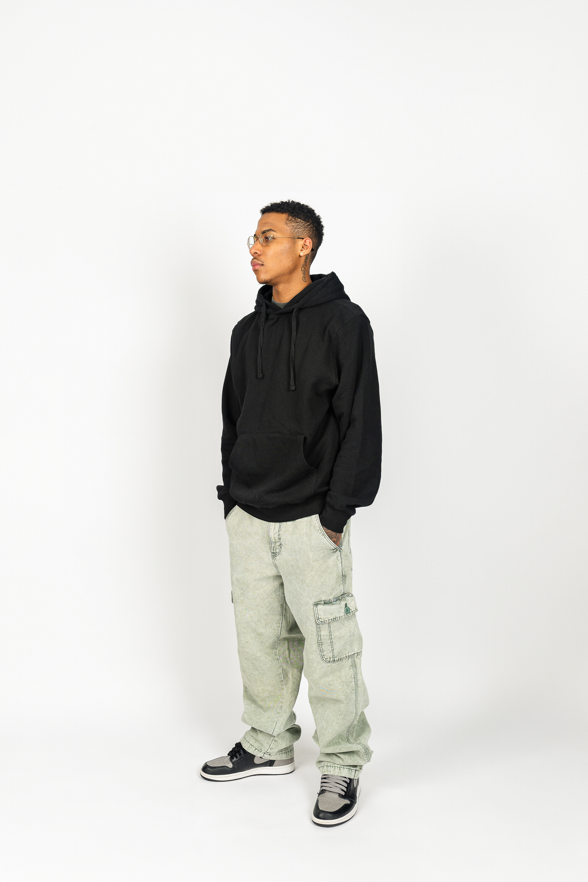 Superline Fleece Hoodie — Superline branding close-up