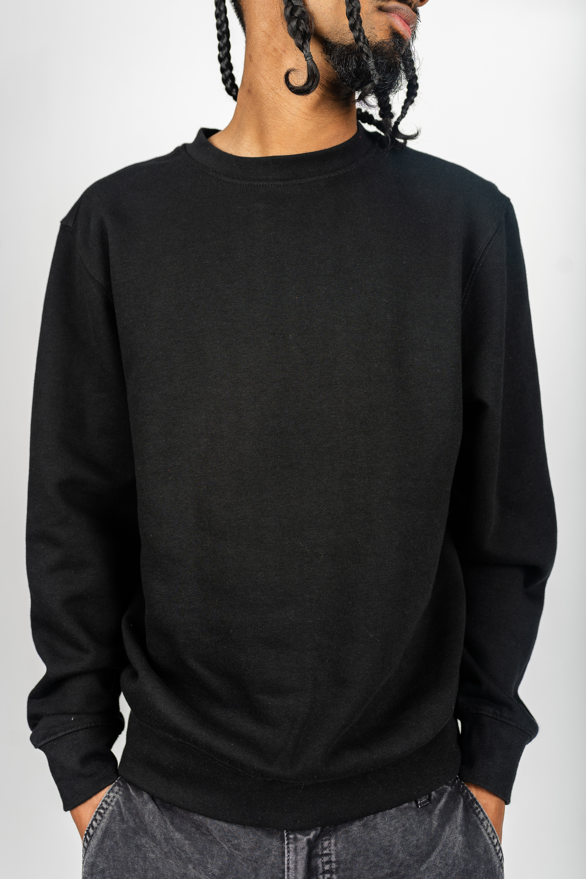 Superline Fleece Crewneck — construction detail