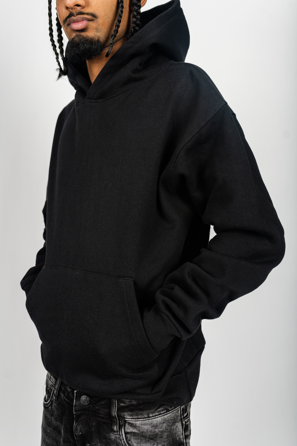 Superline Heavyweight Boyfriend Hoodie — construction detail
