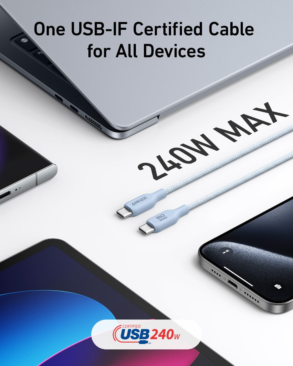 Anker <b>543</b> USB-C to USB-C Cable (Bio-Braided), view 9