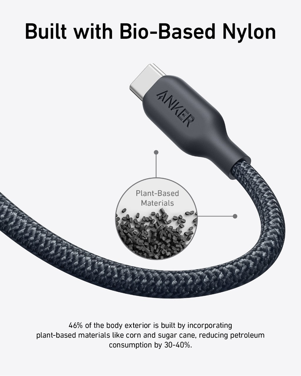 Anker <b>543</b> USB-C to USB-C Cable (Bio-Braided), view 6