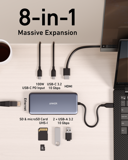 Anker <b>555</b> USB-C Hub (8-in-1), view 2