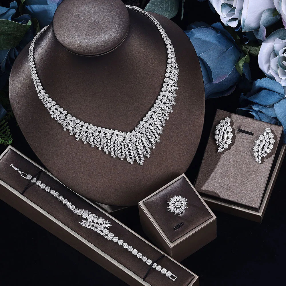 Envy NYC Breathtaking CZ Bridal Jewelry Set