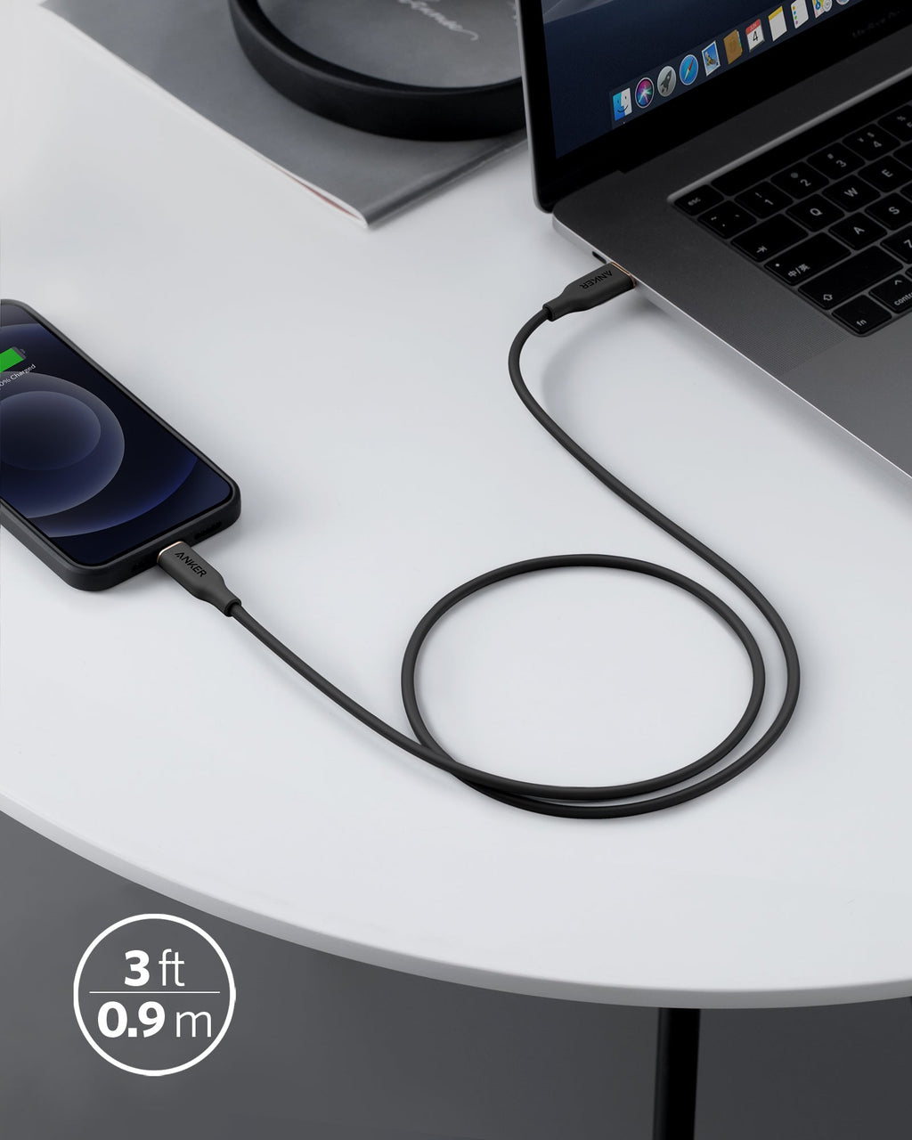 Anker <b>641</b> USB-C to Lightning Cable (Flow, 3 ft Silicone), view 5