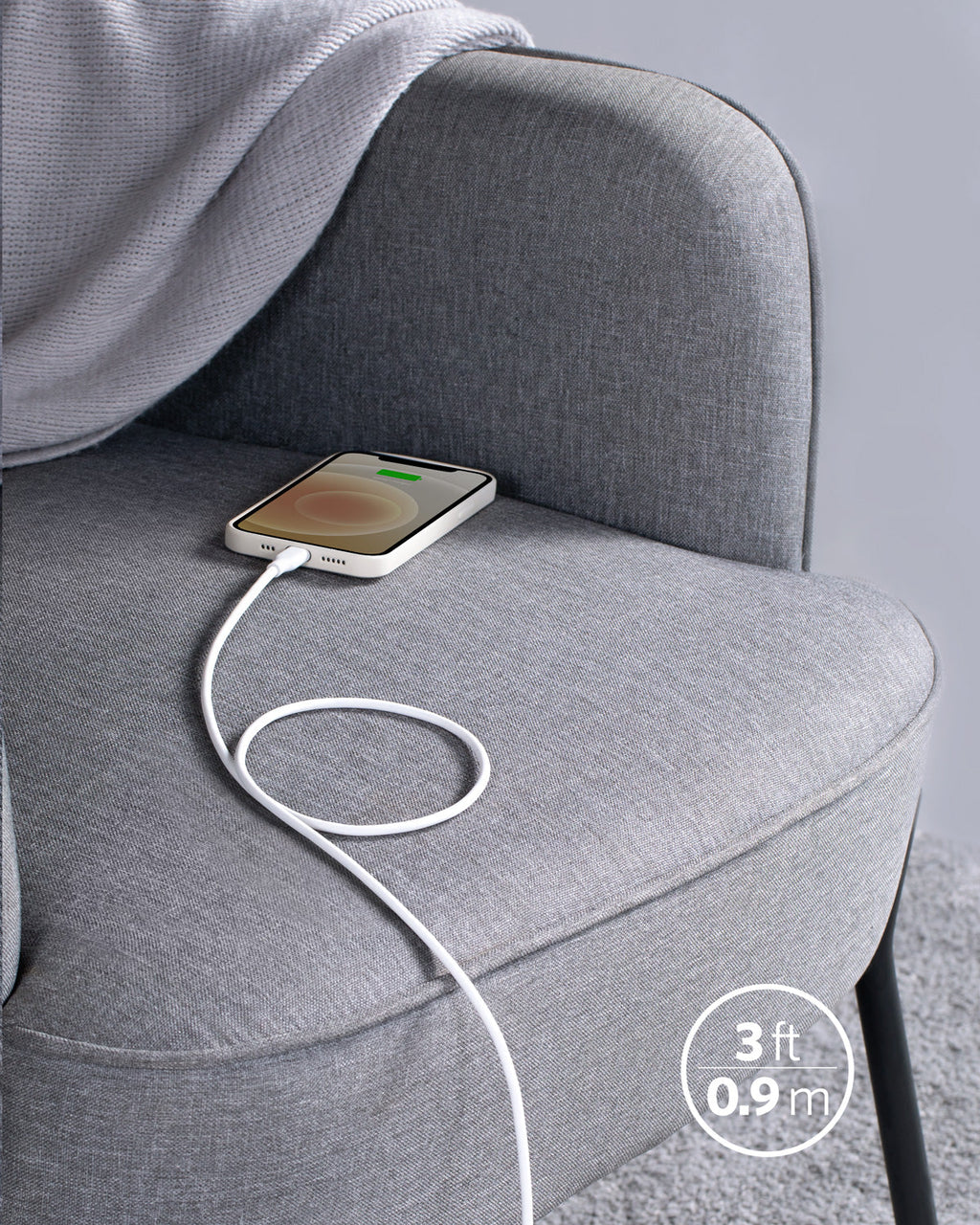 Anker <b>641</b> USB-C to Lightning Cable (Flow, 3 ft Silicone), view 11