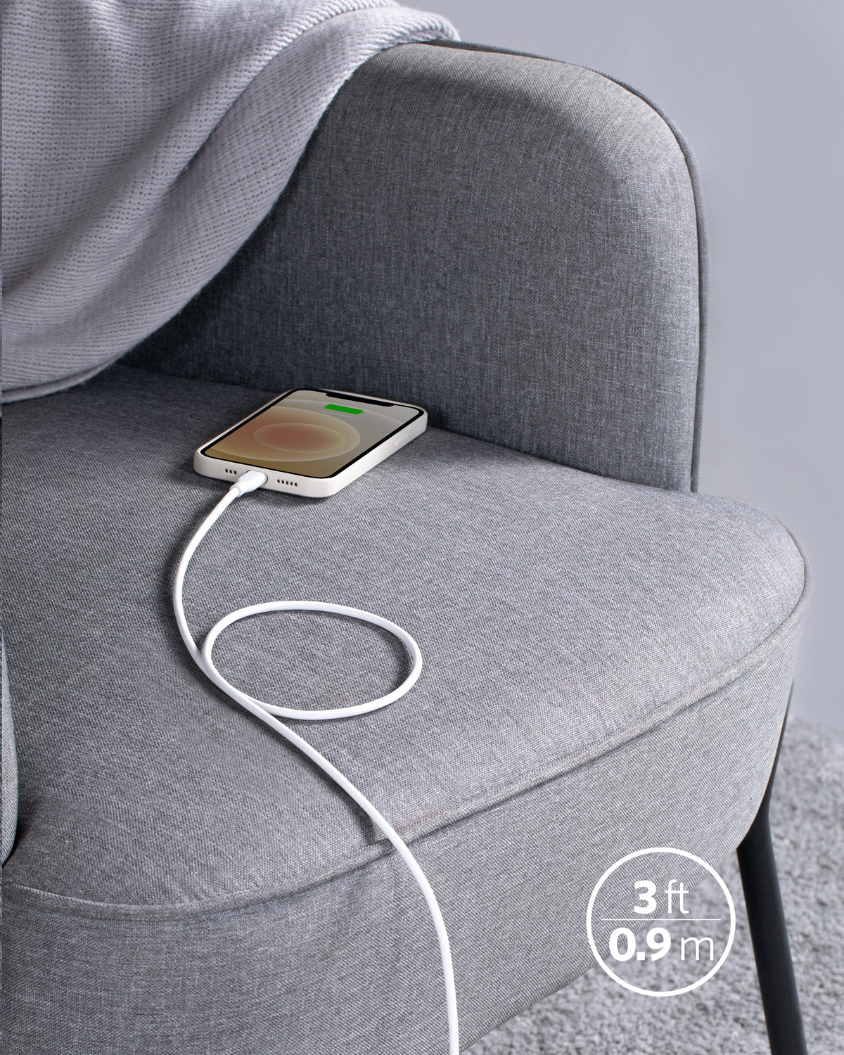 Anker <b>641</b> USB-C to Lightning Cable (Flow, 3 ft Silicone), view 11
