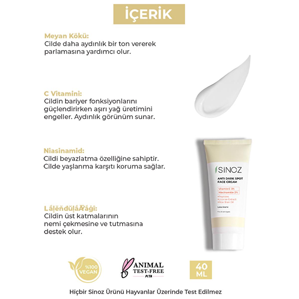Sinoz: Advanced Skin Lightening Cream - Vitamin C & Niacinamide Dark Spot Corrector, Blemish Removal Skin Tone Evening, Radiant Complexion, 1.35 fl oz