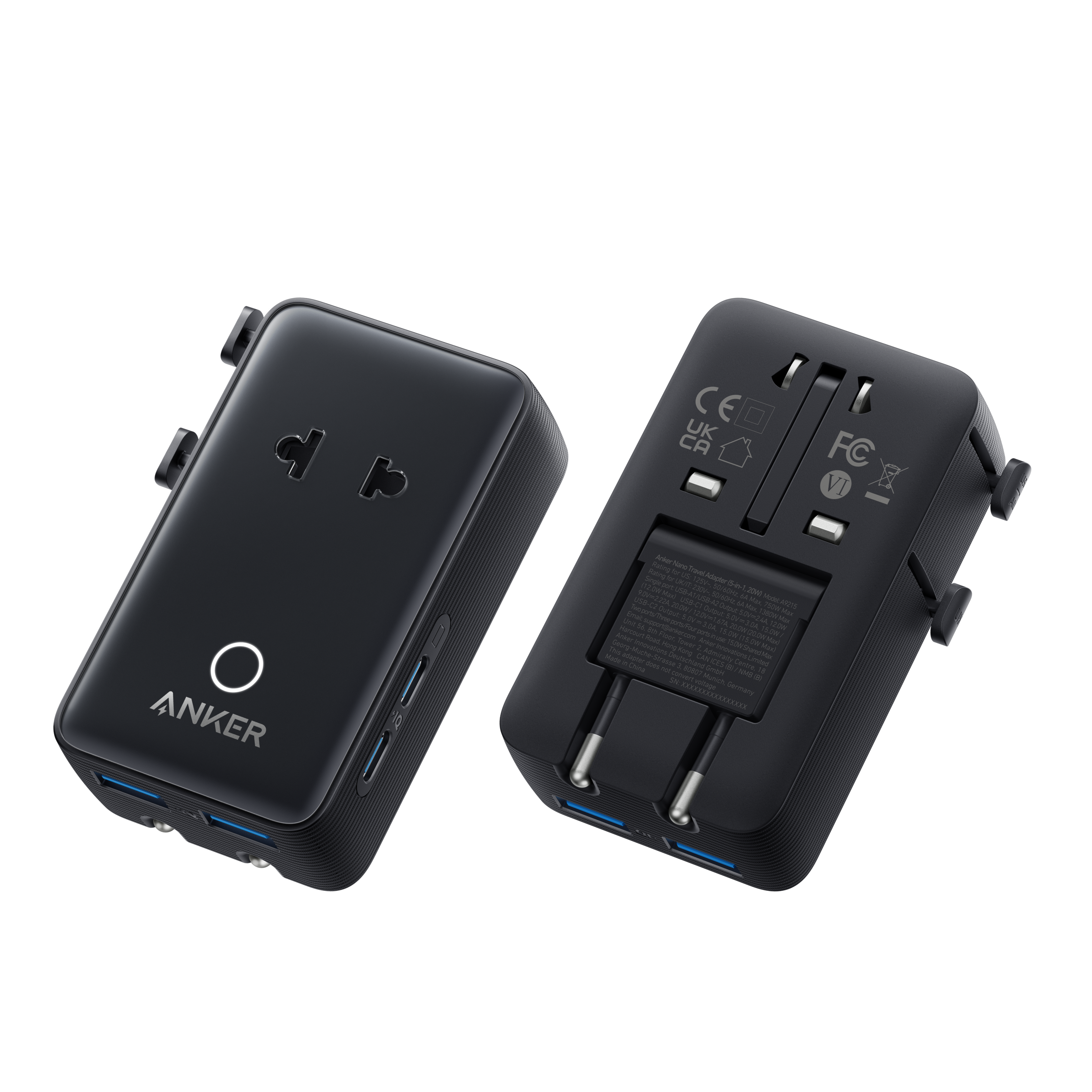 Anker Nano Travel Adapter (5-in-1, 20W, 1-Pack), view 7