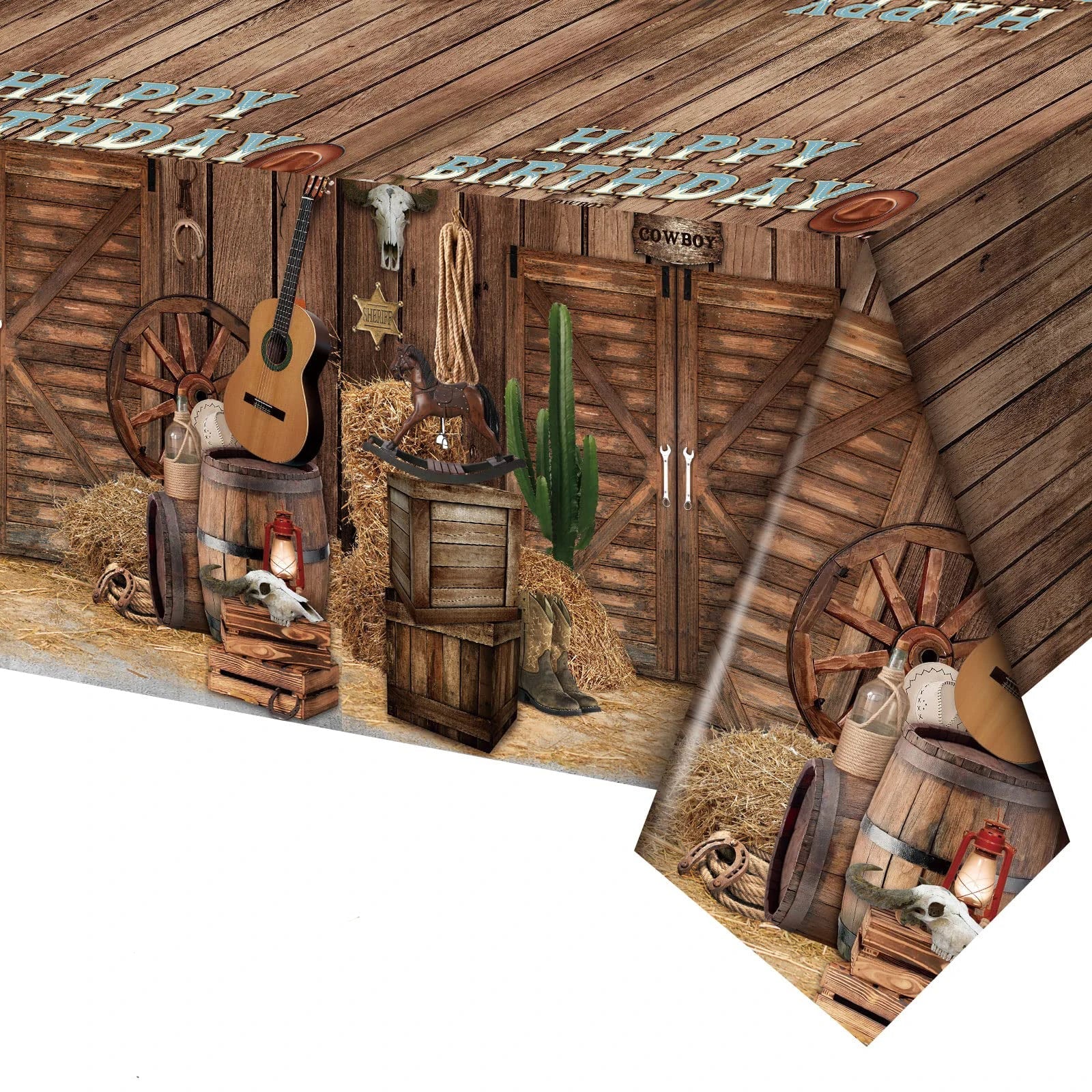 Perfecsy Western Tablecloths Its Me Hi Im The Birthday ts Me Party Supplies Cowboy Party Decorations Music Birthday Party Dec