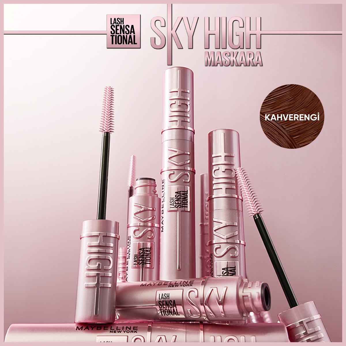 Maybelline New York Lash Sensational Sky High Brown Mascara - Volumizing, Long-Lasting, 24-Hour Wear