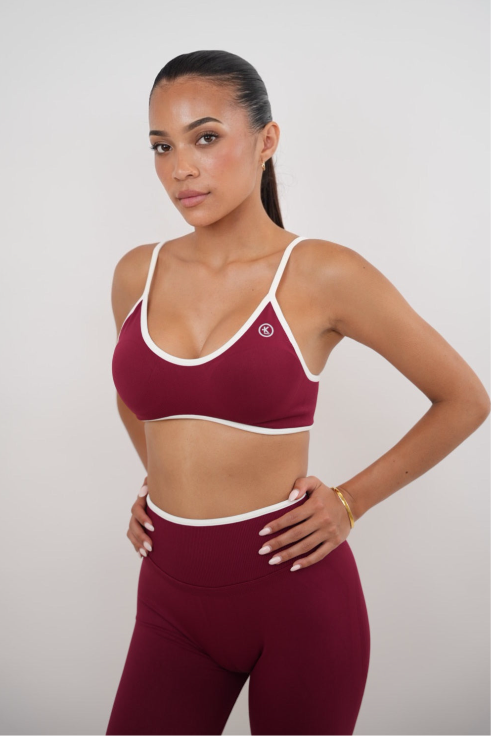 KIMITH BRAND Passion is Power Red Sports Bra — main product shot