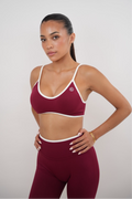 KIMITH BRAND Passion is Power Red Sports Bra — main product shot