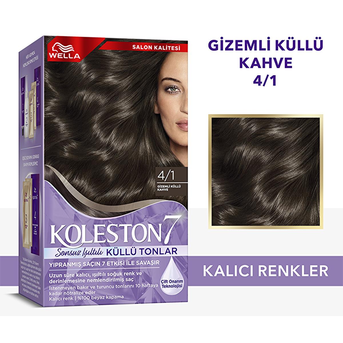 Wella Koleston Ash Brown Hair Dye Kit: Permanent Cool Tone Hair Color, Repairs Damage, Neutralizes Brassiness, Lasts Up to 10 Weeks