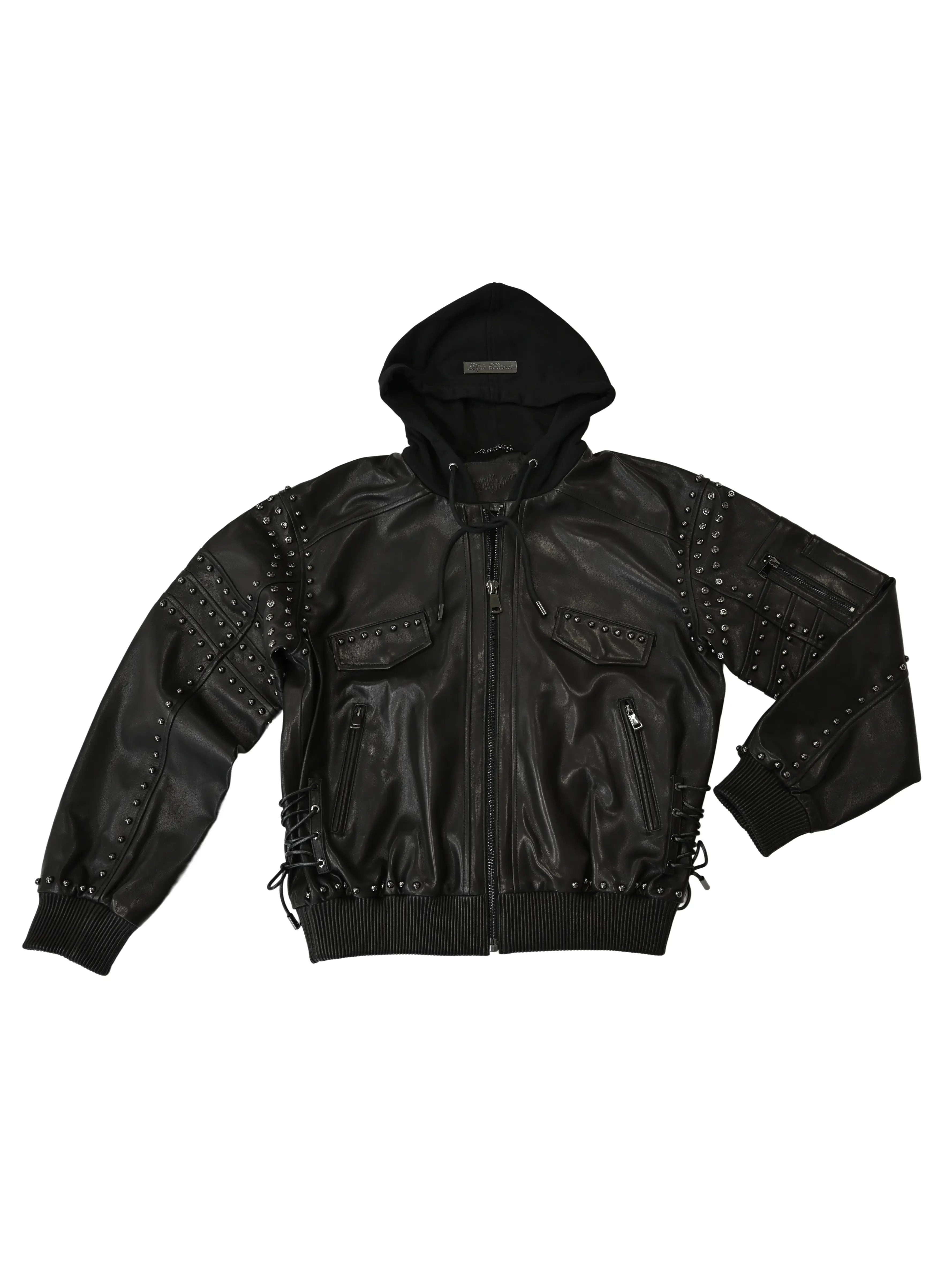 Apple Bottom Jeans Apple Bottom Jeans Leather Bomber Jacket — alternate view