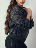 Apple Bottom Jeans Leather Bomber Jacket — main shot