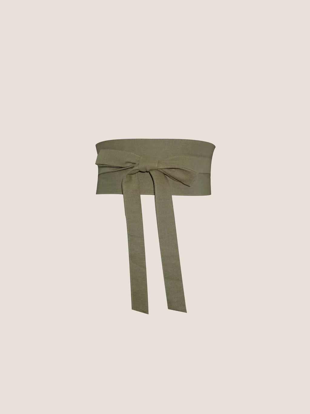 Linen Wide Tie-Front Waist Belt ZAFIRA