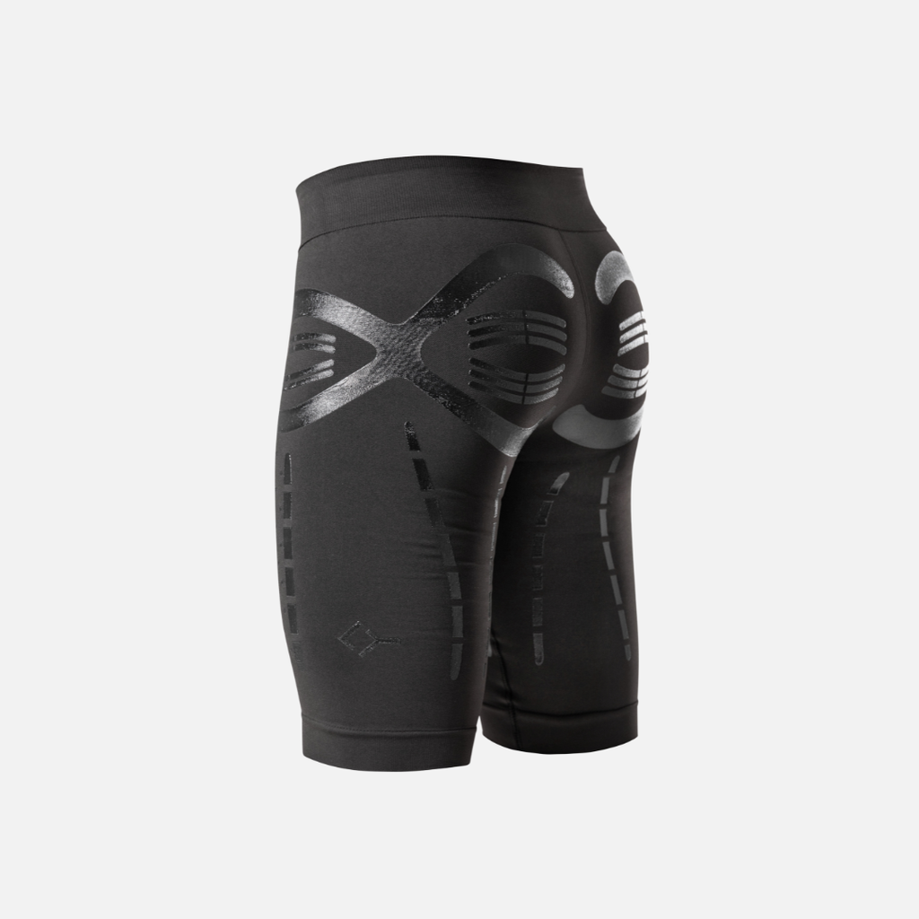 Floky US ACTIVATOR Shorts — Floky US branding close-up