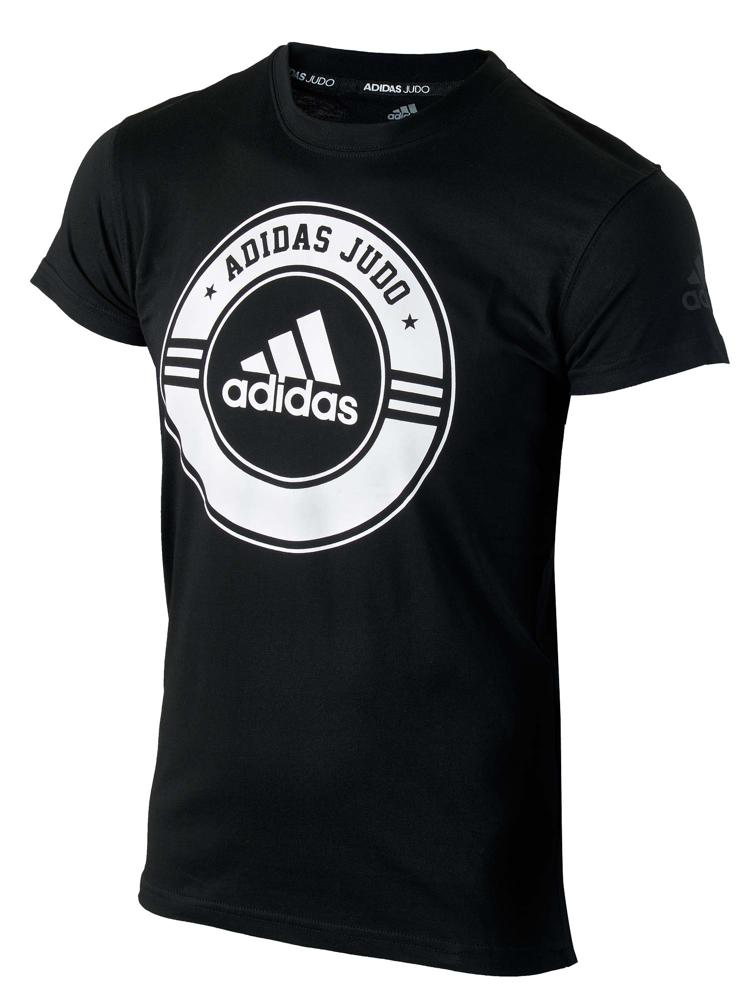 Judo Gear USA Judo Gear USA Adidas Community T-Shirt Black and White — detail close-up