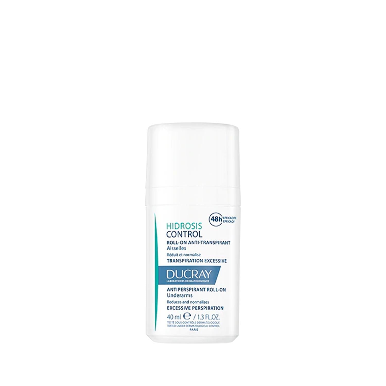 Ducray Hidrosis Roll-On Antiperspirant for Hyperhidrosis - 40 ml, Dermatologically Tested, Easy Application