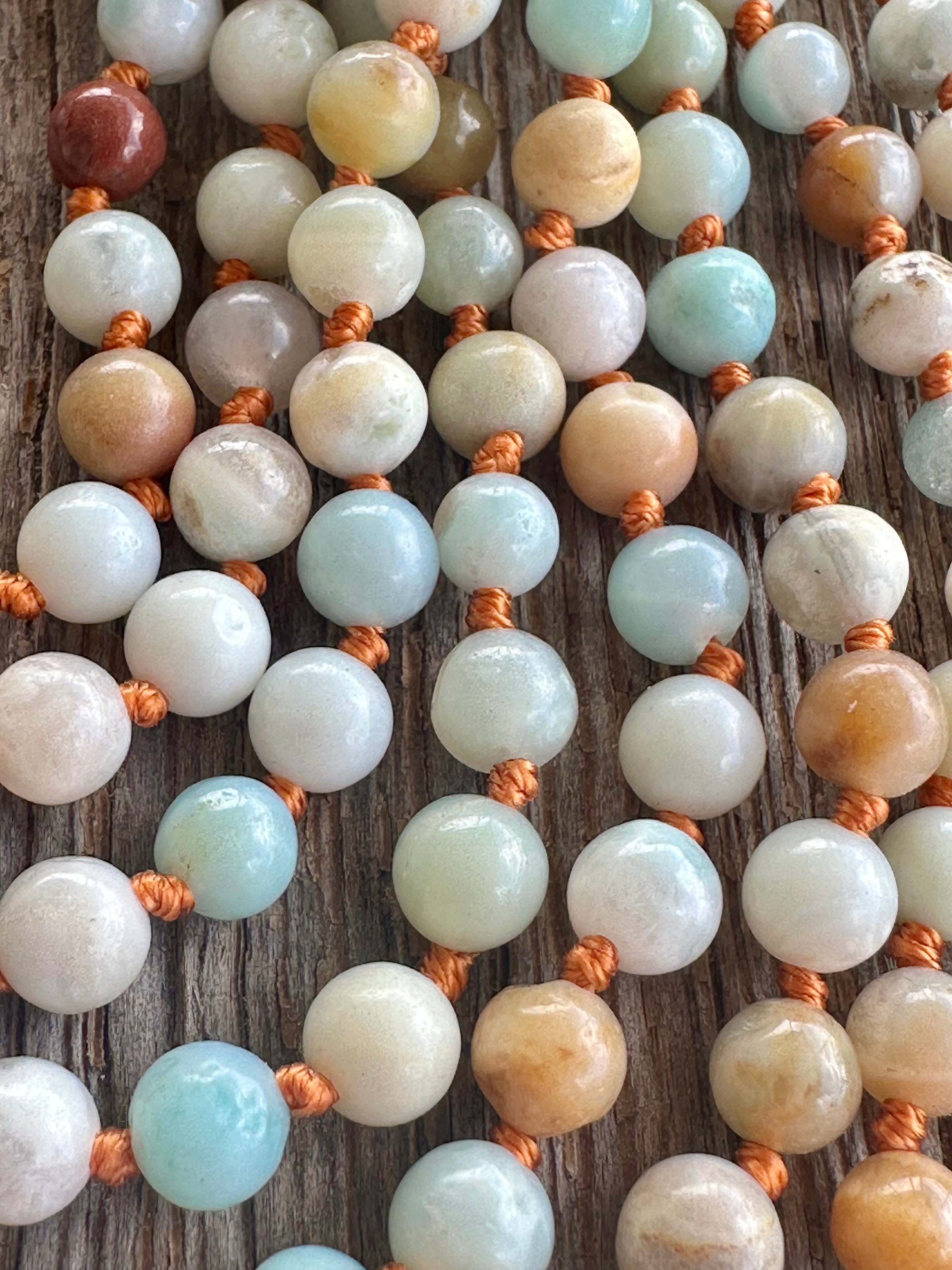 CanyonLeaf Natural Amazonite Gemstone || Beaded Necklace — main product shot