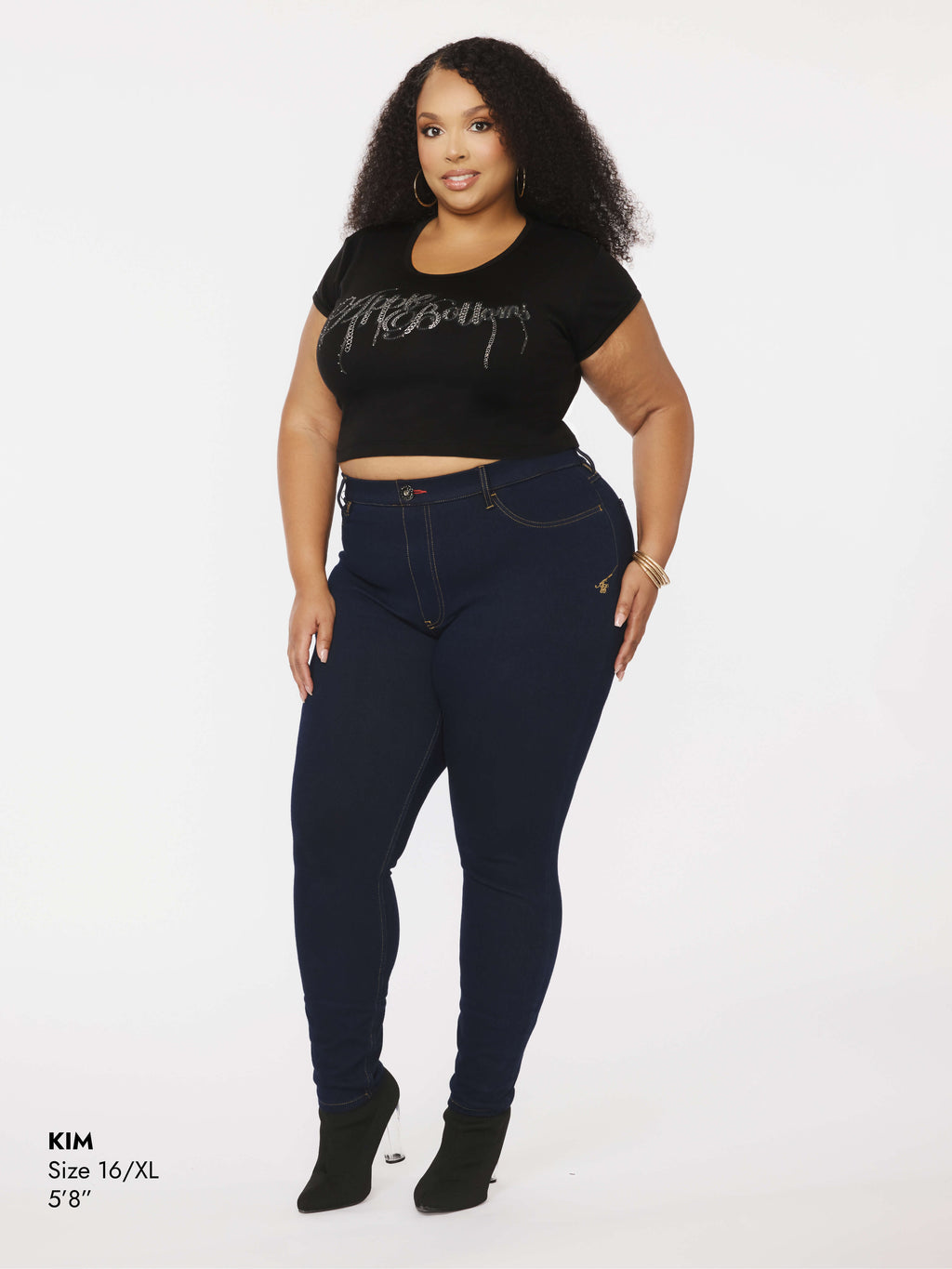 Apple Bottom Jeans Chain Reaction Baby Tee - Black — packaging or label