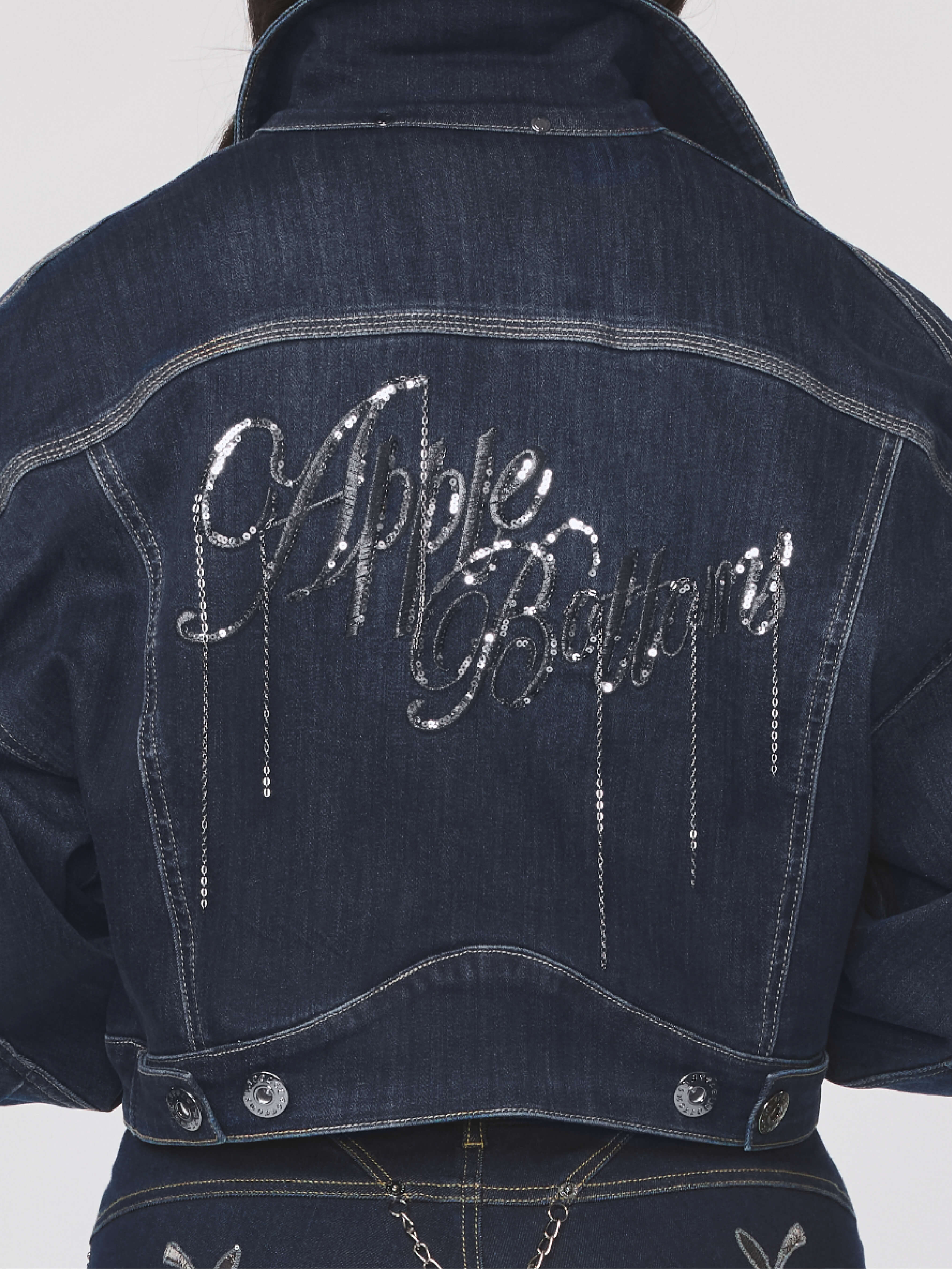 Apple Bottom Jeans Denim Chain Link Jacket — packaging or label