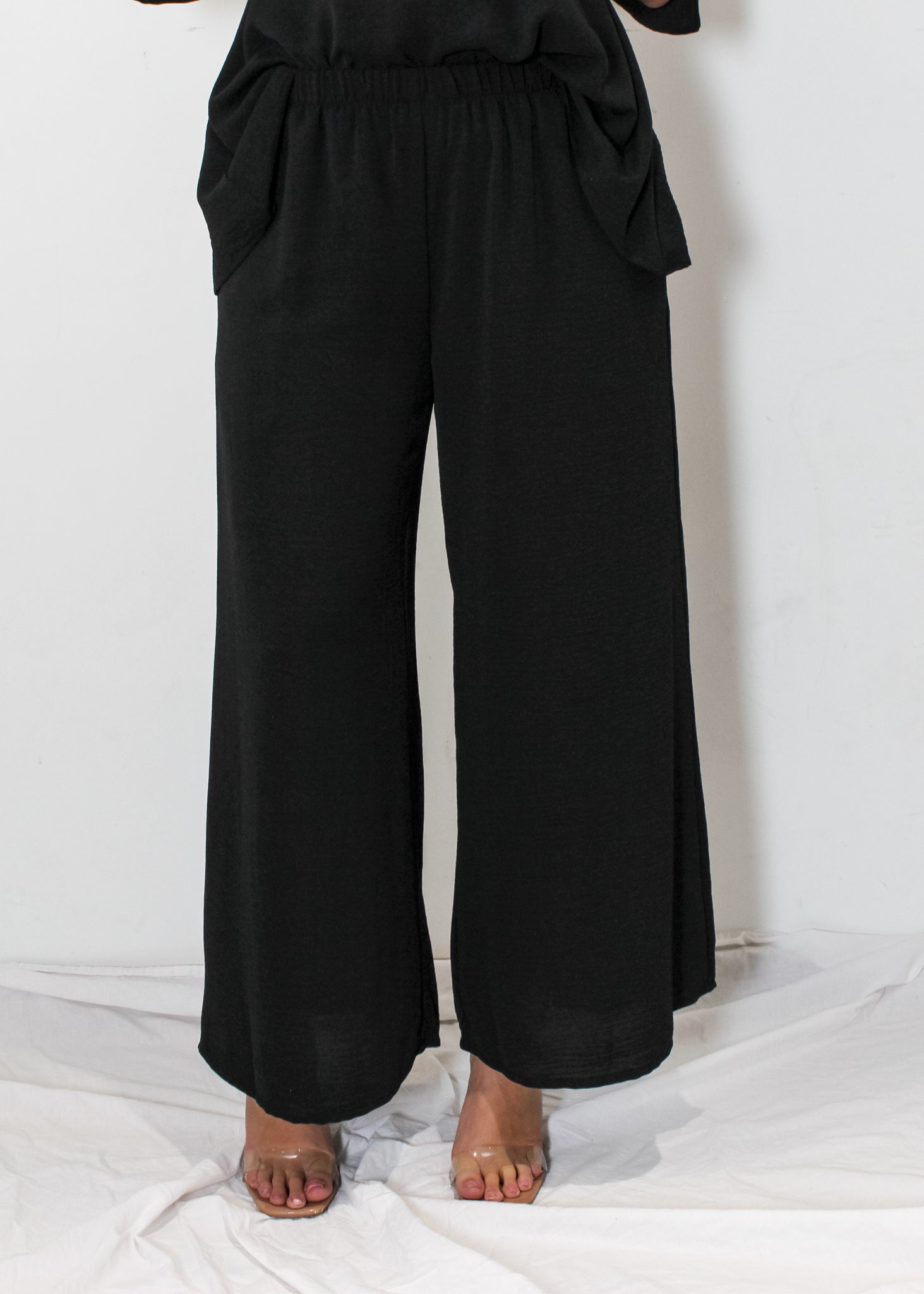 KADOU BOUTIQUE Airflow Pull-on Wide Leg Pants — size reference