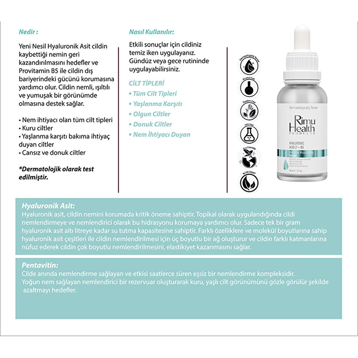 Rimu Health Hyaluronic Acid Serum: Intense Hydration & Anti-Aging - Fragrance-Free, Plumps Skin & Reduces Wrinkles